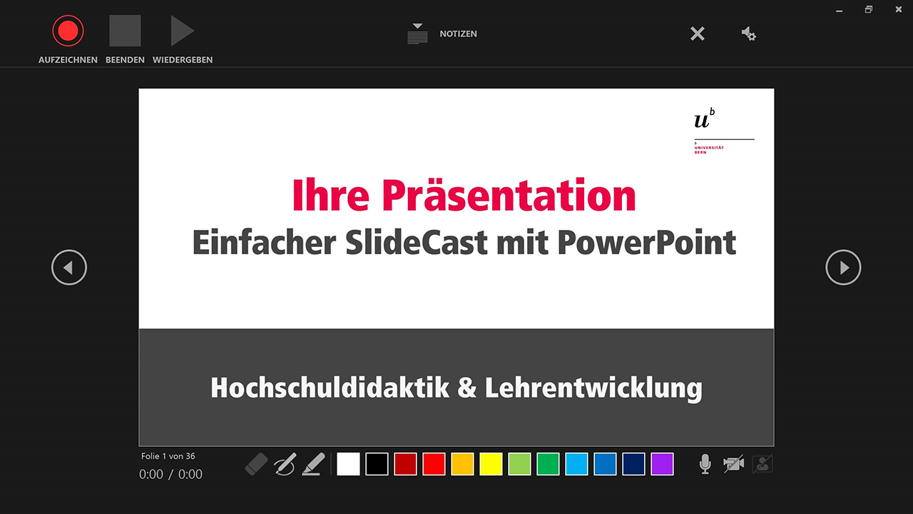 Schneller SlideCast mit PowerPoint